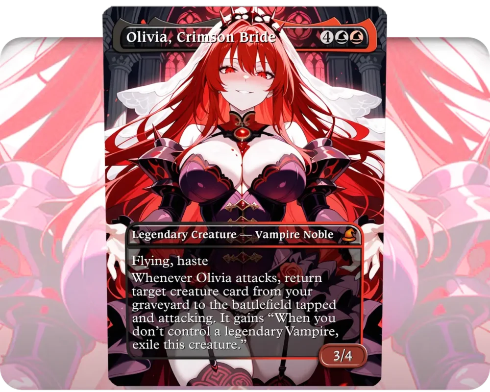Olivia, Crimson Bride custom MTG proxy single card artwork