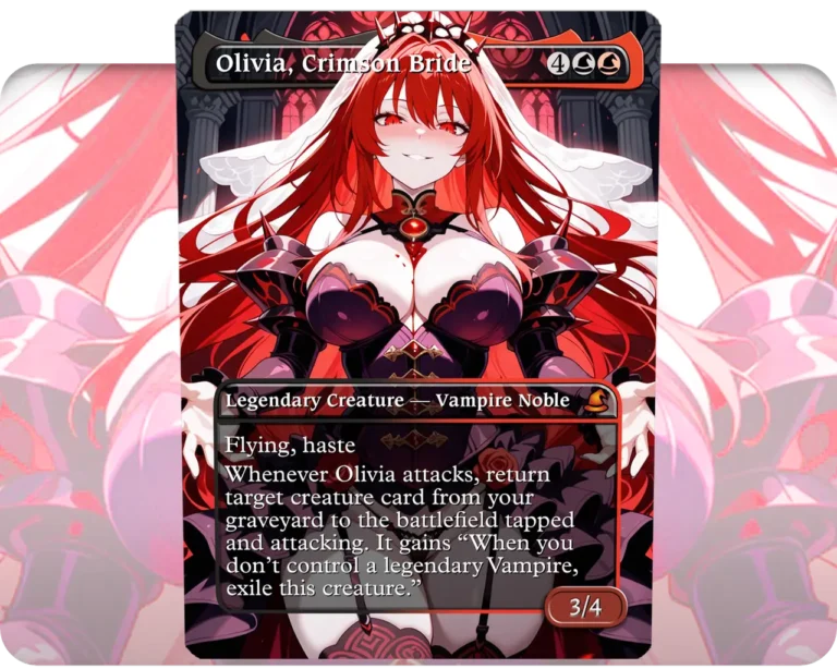 Olivia, Crimson Bride custom MTG proxy single card artwork