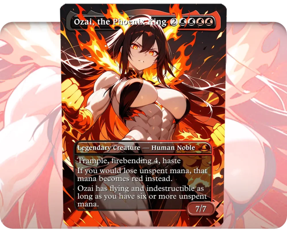 Ozai, the Phoenix King custom MTG proxy single card artwork