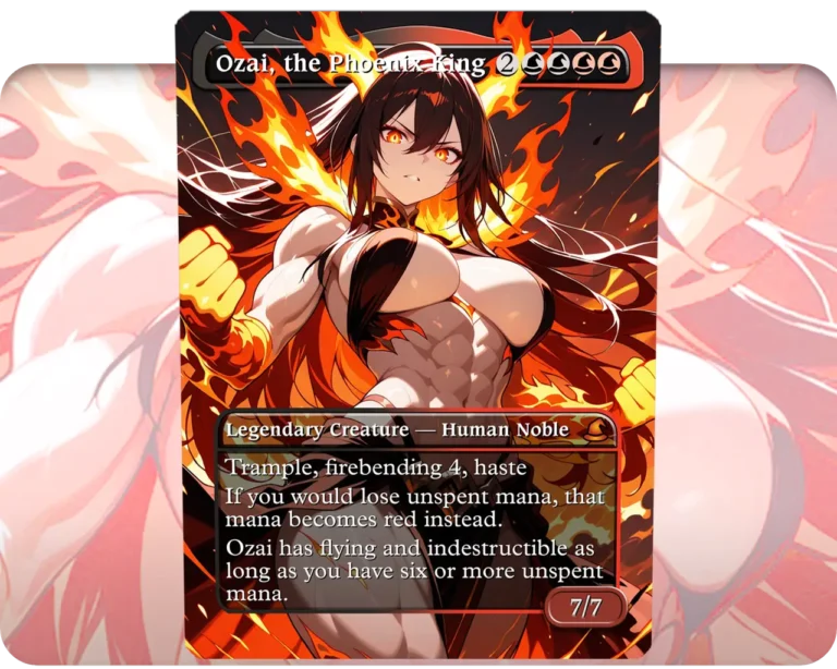Ozai, the Phoenix King custom MTG proxy single card artwork