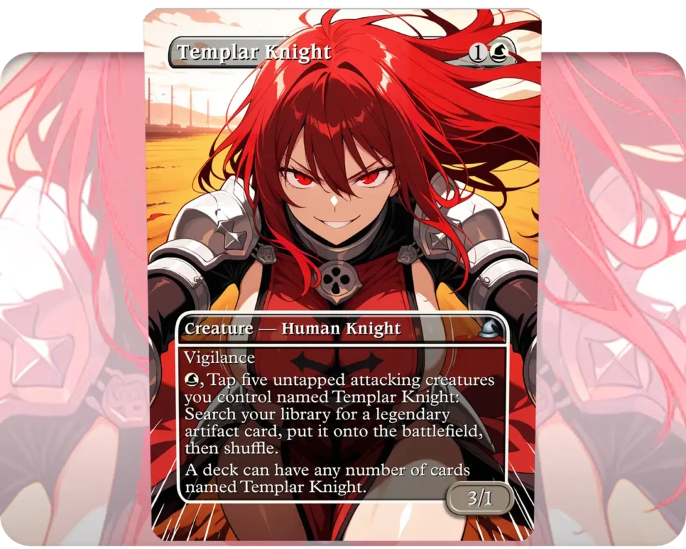 Templar Knight custom MTG proxy single card artwork