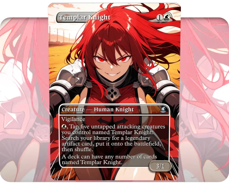 Templar Knight custom MTG proxy single card artwork