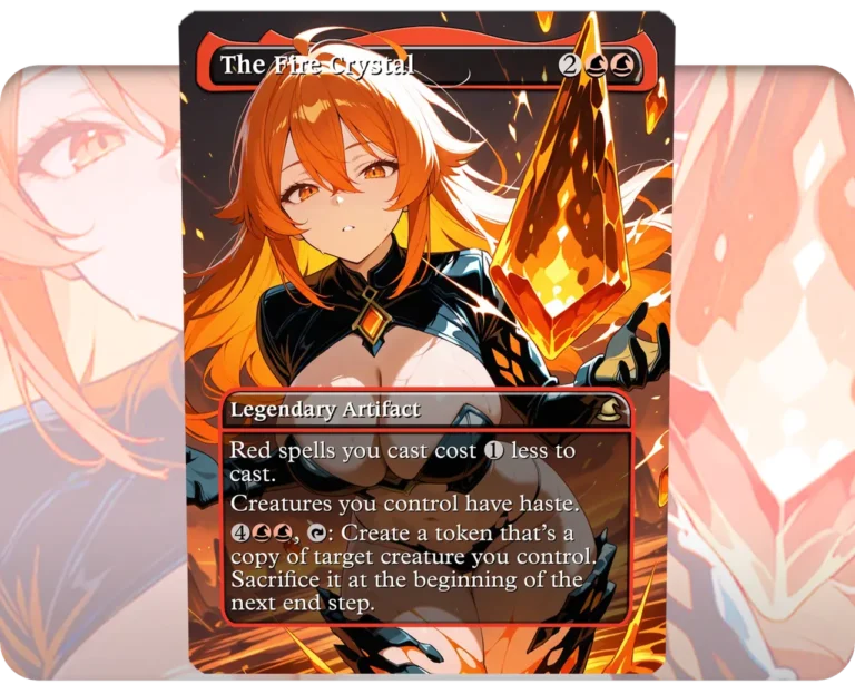 The Fire Crystal custom MTG proxy single card artwork