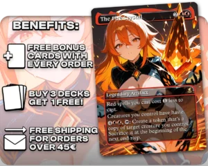 The Fire Crystal proxy card promotional artwork
