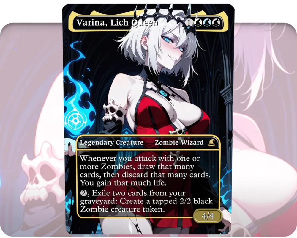 Varina, Lich Queen custom MTG proxy single card artwork