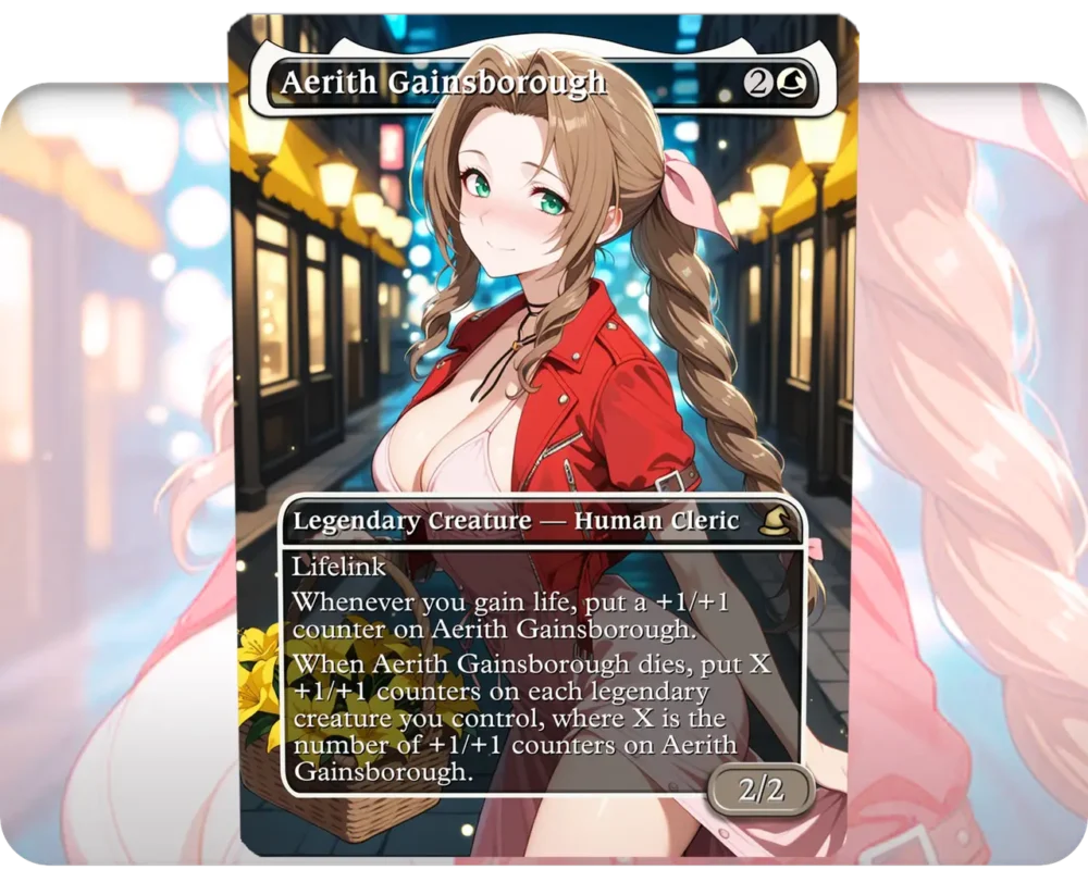 Aerith Gainsborough custom MTG proxy single card artwork