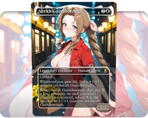 Aerith Gainsborough custom MTG proxy single card artwork