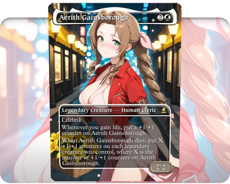 Aerith Gainsborough custom MTG proxy single card artwork