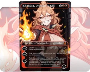 Mereoleona (Black Clover) - Chandra, Dressed to Kill custom MTG proxy single card artwork