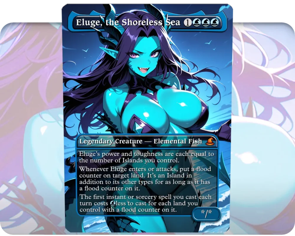 Eluge, the Shoreless Sea custom MTG proxy single card artwork