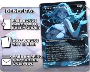 Helm of the Ghastlord proxy card promotional artwork