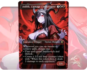 Judith, Carnage Connoisseur custom MTG proxy single card artwork