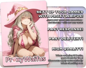 Pink ProxyWaifus card back supplied with the Mathemagics proxy single