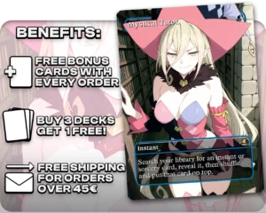 Magilou (Tales of Berseria) - Mystical Tutor proxy card promotional artwork