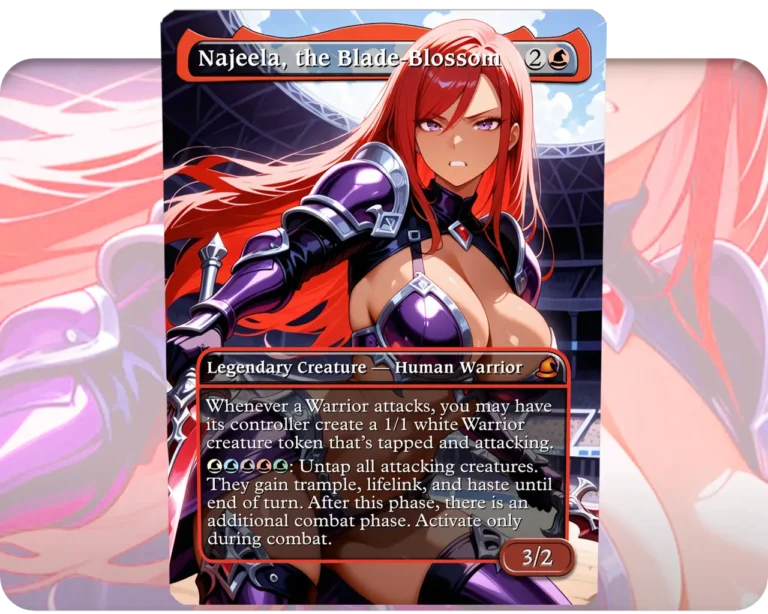 Najeela, the Blade-Blossom custom MTG proxy single card artwork