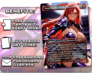 Najeela, the Blade-Blossom proxy card promotional artwork
