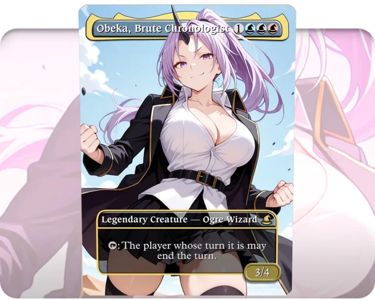Shion (Tensei Slime) - Obeka, Brute Chronologist custom MTG proxy single card artwork