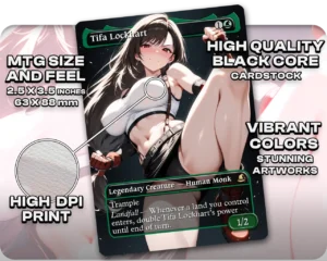 Tifa Lockhart proxy card size and print guide
