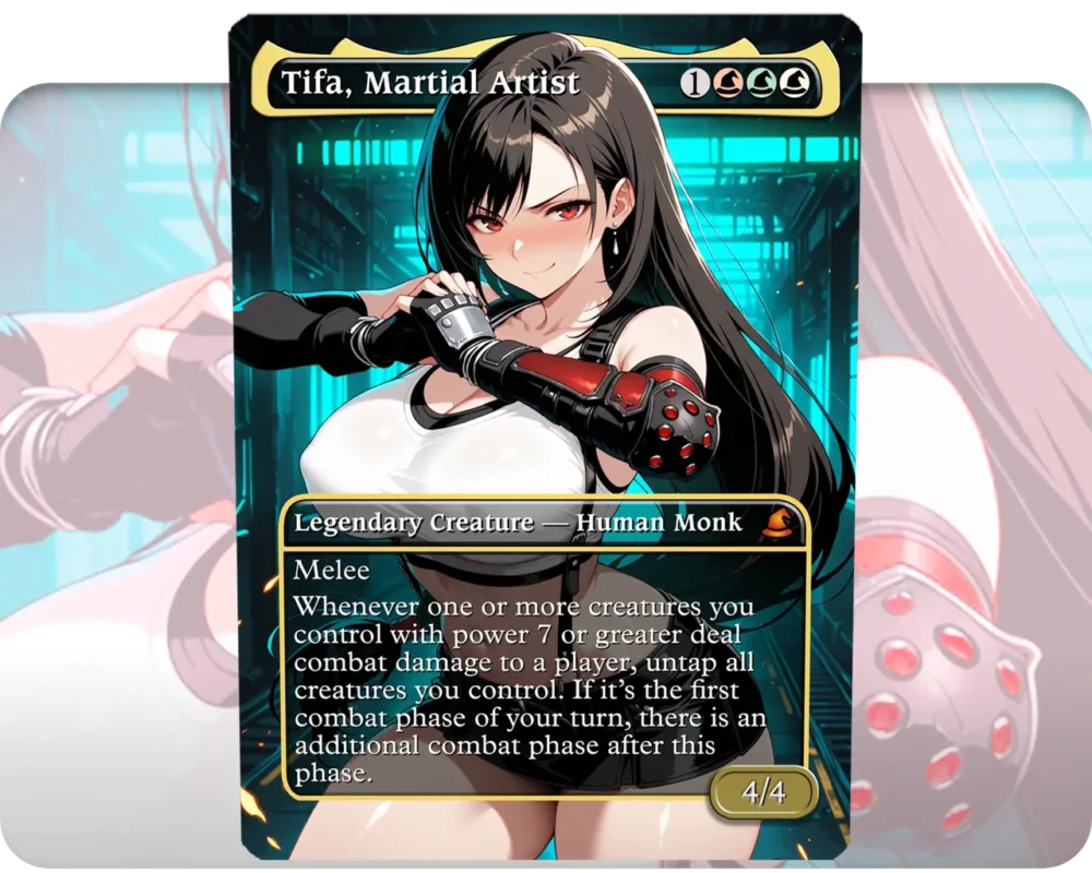 Tifa, Martial Artist custom MTG proxy single card artwork
