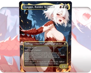 Tsagan, Raider Warlord custom MTG proxy single card artwork