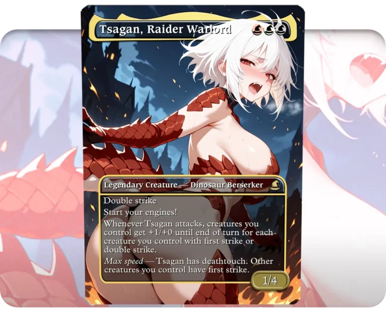 Tsagan, Raider Warlord custom MTG proxy single card artwork