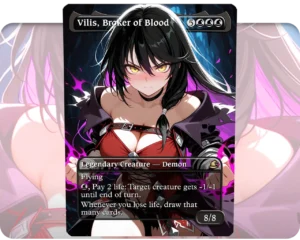 Velvet Crowe (Tales of Berseria) - Vilis, Broker of Blood custom MTG proxy single card artwork