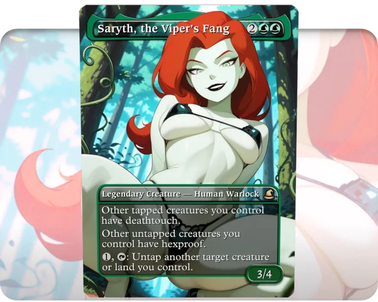 Poison Ivy (DC) - Saryth, the Viper's Fang custom MTG proxy single card artwork