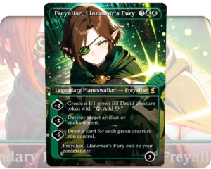 Freyalise, Llanowar's Fury custom MTG proxy single card artwork
