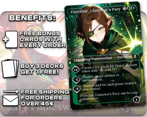 Freyalise, Llanowar's Fury proxy card promotional artwork
