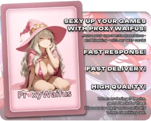 Pink ProxyWaifus card back supplied with the Kaalia of the Vast v2 proxy single