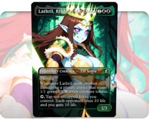 Lathril, Blade of the Elves v3 custom MTG proxy single card artwork