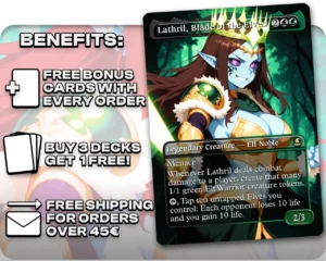 Lathril, Blade of the Elves v3 proxy card promotional artwork