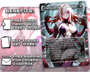 Azlask, the Swelling Scourge proxy card promotional artwork