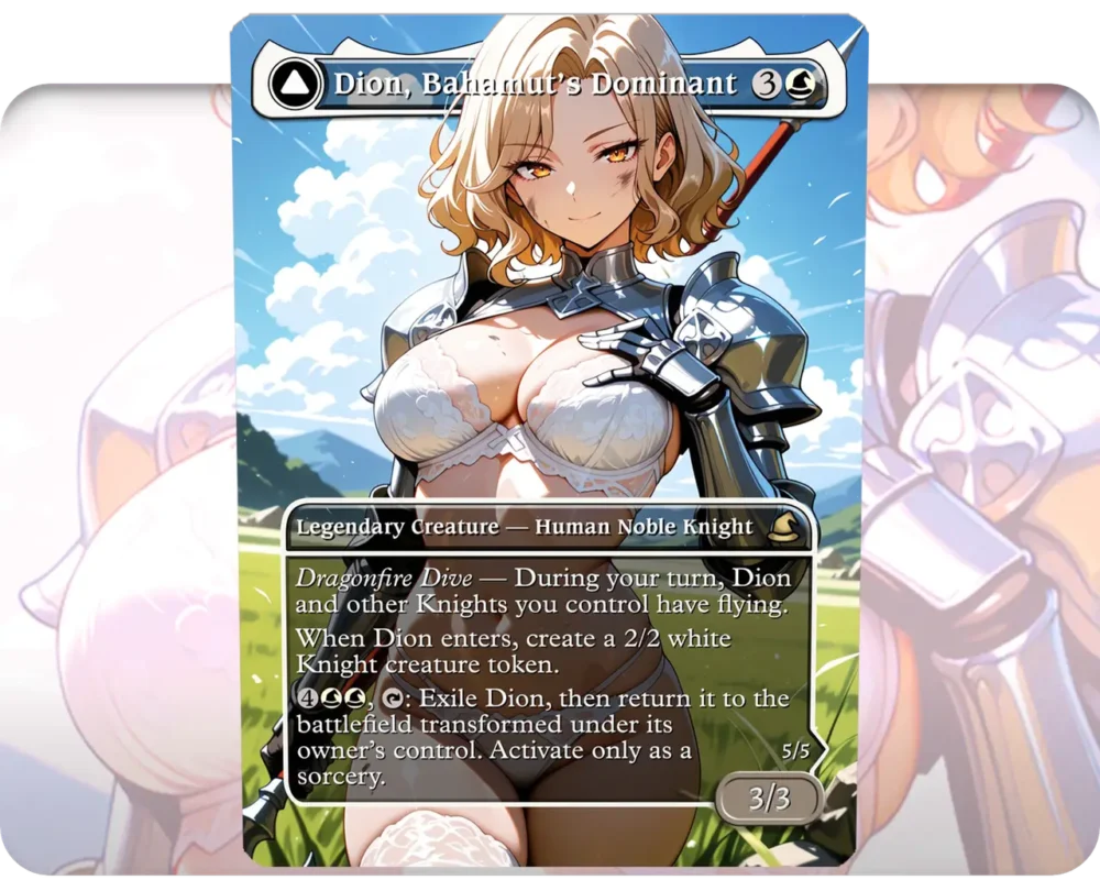 Dion, Bahamut's Dominant custom MTG proxy single card artwork