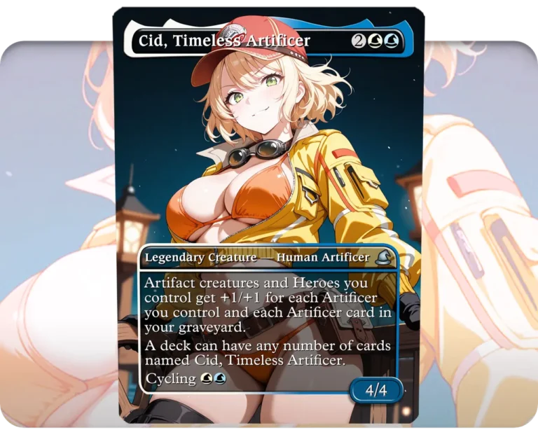 Cindy (FFXV) - Cid, Timeless Artificer custom MTG proxy single card artwork