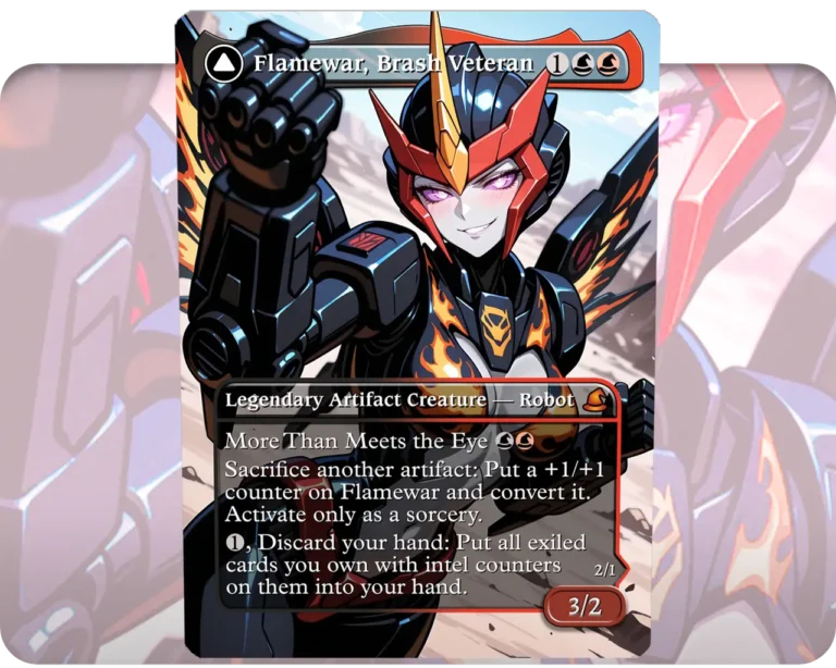 Flamewar, Brash Veteran custom MTG proxy single card artwork