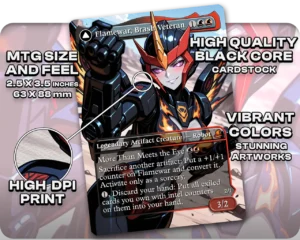 Flamewar, Brash Veteran proxy card size and print guide