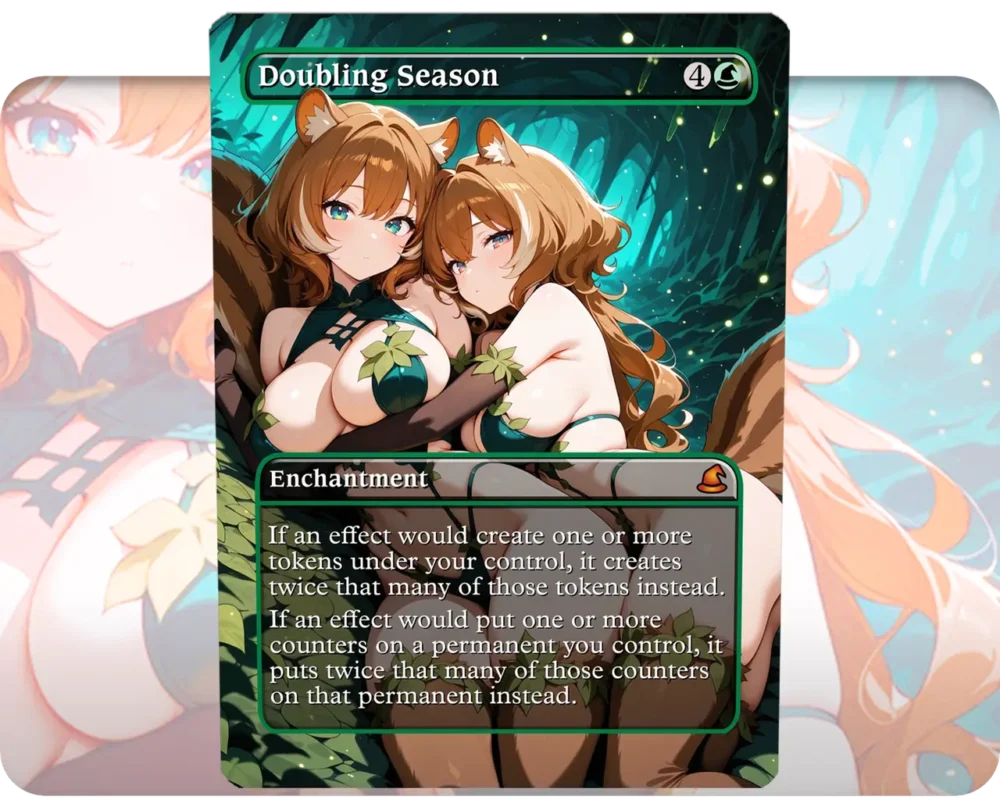 Doubling Season (Squirrels) custom MTG proxy single card artwork