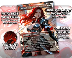 Gisela, Blade of Goldnight proxy card size and print guide