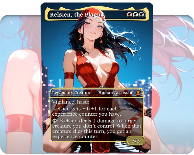 Elektra (Marvel) - Kelsien, the Plague custom MTG proxy single card artwork