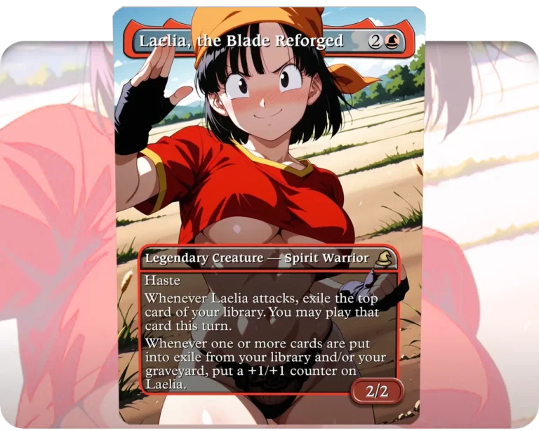 Adult Pan (Dragon Ball) - Laelia, the Blade Reforged custom MTG proxy single card artwork