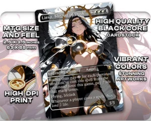 Liesa, Shroud of Dusk proxy card size and print guide
