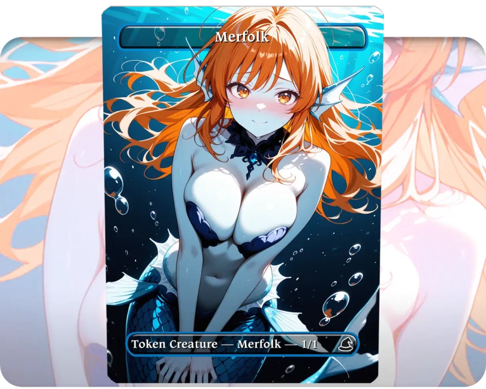 Merfolk Token custom MTG proxy single card artwork