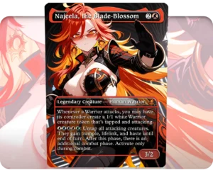 Mavuika (Genshin Impact) - Najeela, the Blade-Blossom custom MTG proxy single card artwork