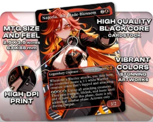 Mavuika (Genshin Impact) - Najeela, the Blade-Blossom proxy card size and print guide