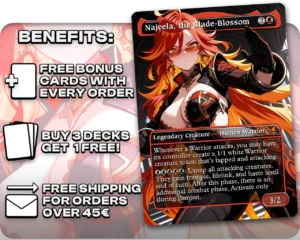 Mavuika (Genshin Impact) - Najeela, the Blade-Blossom proxy card promotional artwork