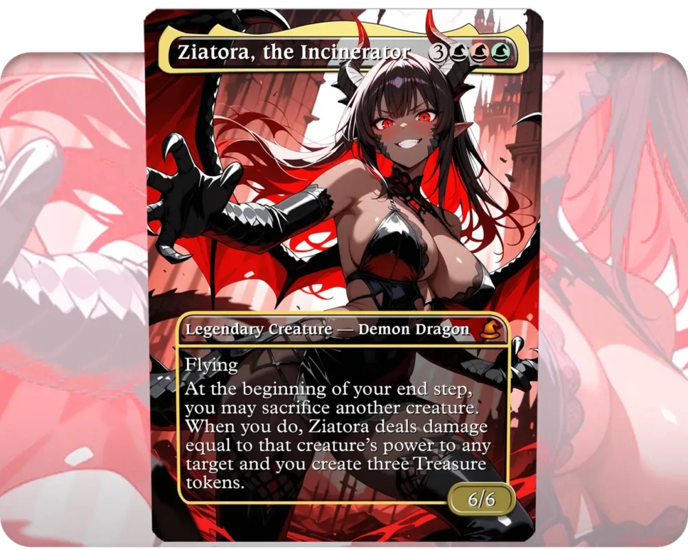 Ziatora, the Incinerator custom MTG proxy single card artwork