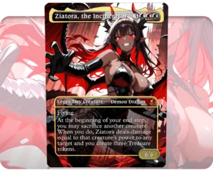 Ziatora, the Incinerator custom MTG proxy single card artwork