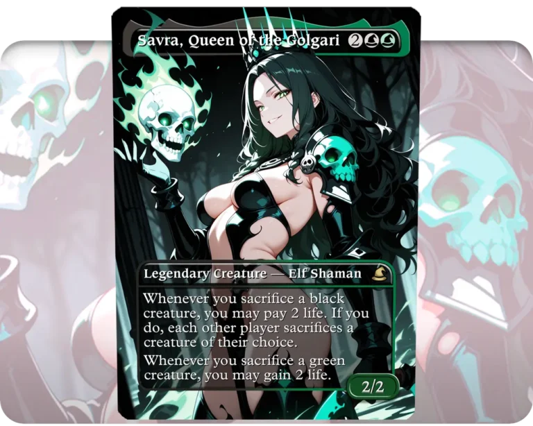 Savra, Queen of the Golgari custom MTG proxy single card artwork