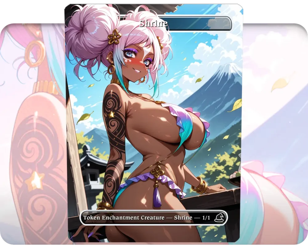 Shrine Token (Gyaru) v2 (WA-00458) custom MTG proxy single card artwork